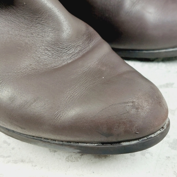 Me Too Arctic Brown Leather Round Toe Buckle Knee High Boots D 627 - Picture 12 of 13